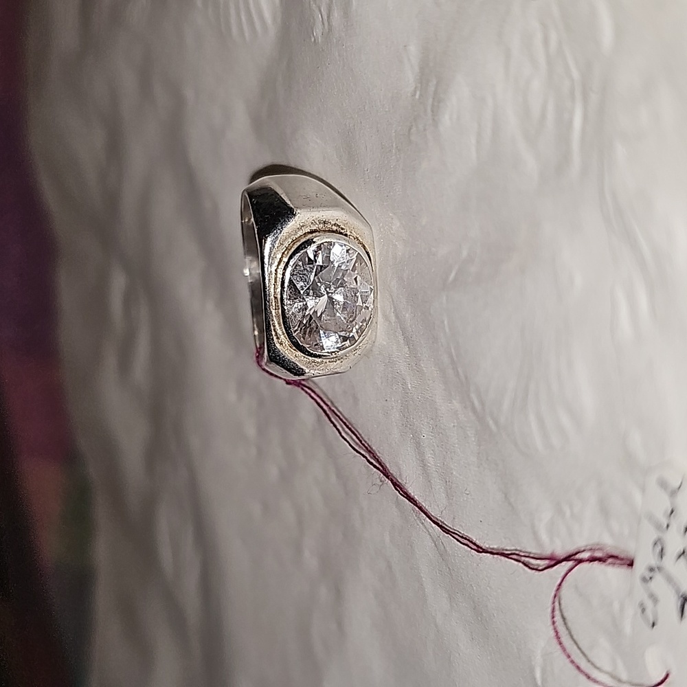 Sterling Silver Crystal Ring - image 8